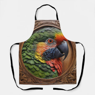 Wood Framed Australian Rainbow Lorikeet, Apron