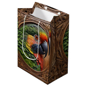 Wood Framed Australian Rainbow Lorikeet, Medium Gift Bag