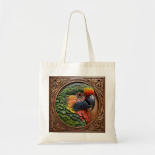 Wood Framed Australian Rainbow Lorikeet, Tote Bag
