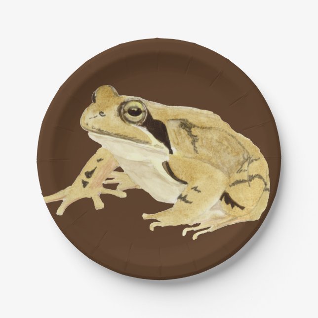 Wood Frog Paper Plate (Front)