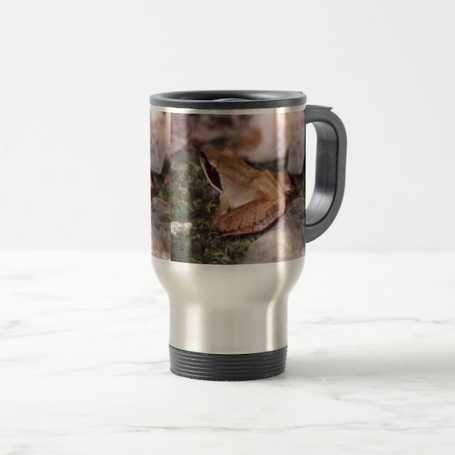 Wood Frog Travel Mug (Front Right)
