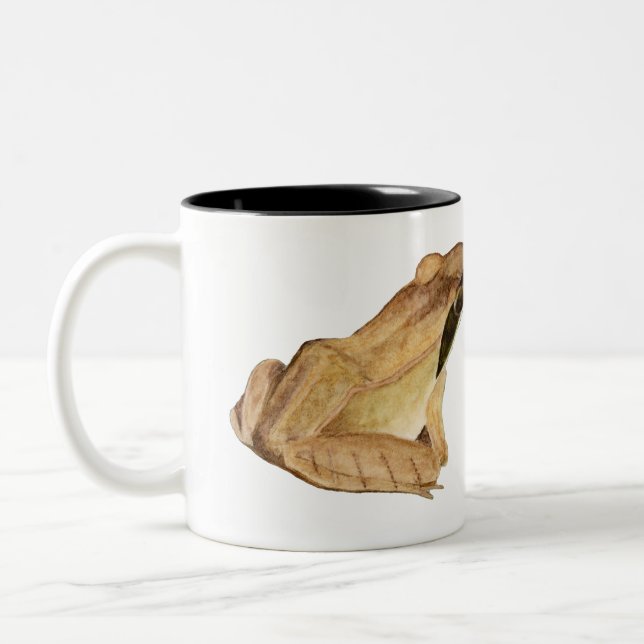 Wood Frog Two-Tone Coffee Mug (Left)