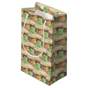 Wood Frog Watercolor Small Gift Bag