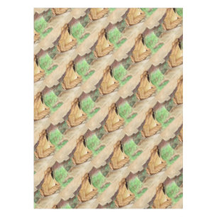 Wood Frog Watercolor Tablecloth