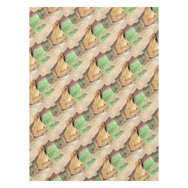 Wood Frog Watercolor Tablecloth (Front)