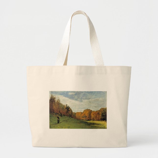 Wood Gatherers at the Edge of the Forest Large Tote Bag (Front)