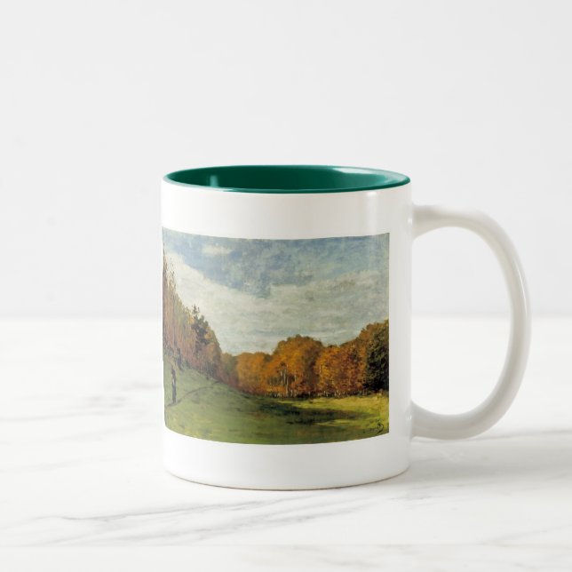 Wood Gatherers at the Edge of the Forest Two-Tone Coffee Mug (Right)