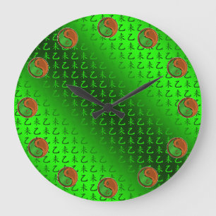Wood Goat Large Clock