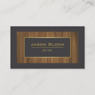 Wood Gold and black Business Card