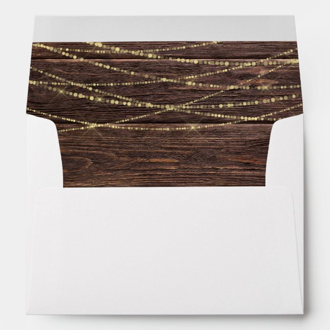 Wood & Gold String Lights Envelope (Back (Bottom))