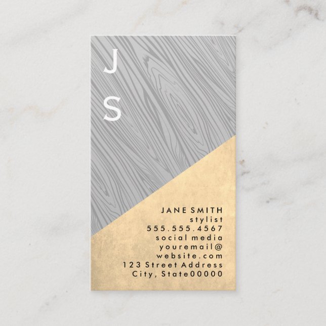 Wood Grain and Texture Business Card (Front)