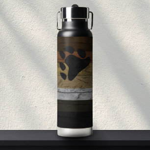 Wood Grain Bear Brotherhood Pride Flag  Water Bottle