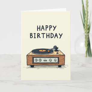 Wood Grain Birthday Card