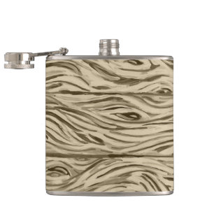 Wood Grain Board French Oak Wine Barrel flask