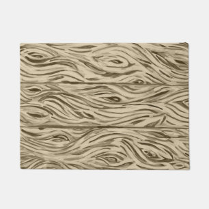 wood grain board planks door mat
