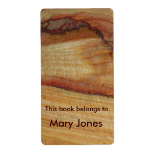 Wood Grain Bookplate