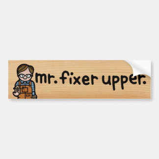 wood grain bumpersticker. bumper sticker