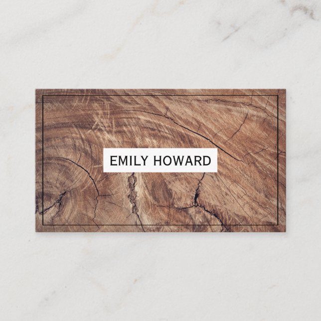 Wood Grain Business Card (Front)