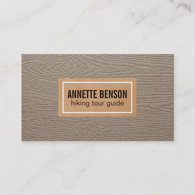 Wood Grain Business Card (Front)