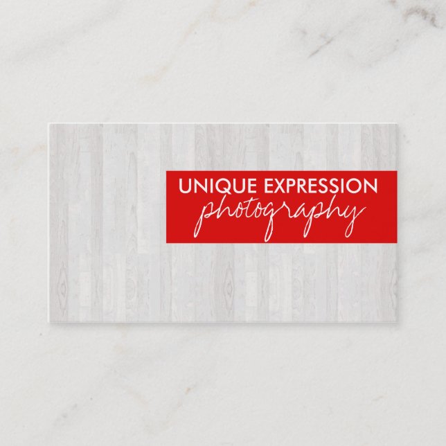 Wood Grain Business Card (Front)