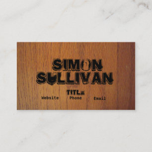 Wood Grain Business Cards