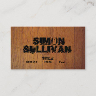 Wood Grain Business Cards