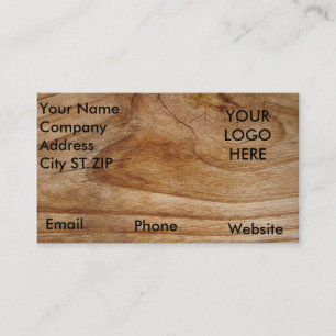Wood Grain Business Cards Retro Rustic Design HOT!