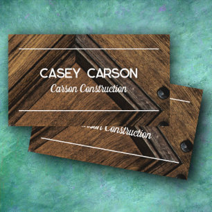wood grain carpentry construction or other  business card
