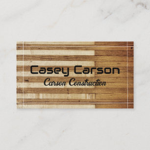 wood grain carpentry construction or other custom business card