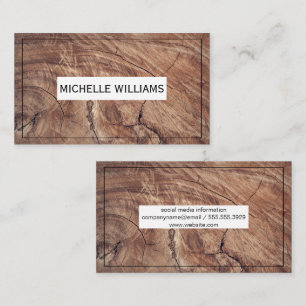 Wood Grain Cut Background Business Card