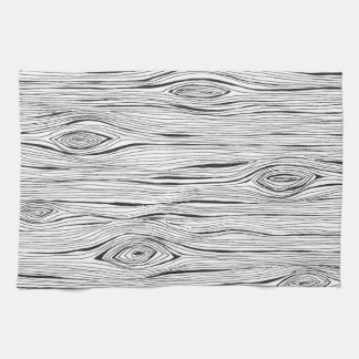 Wood Grain Doodle Tea Towel