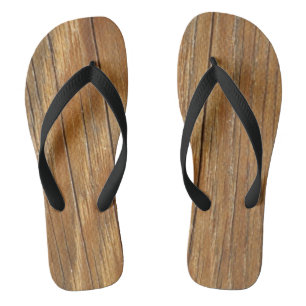 Wood Grain Flip Flops