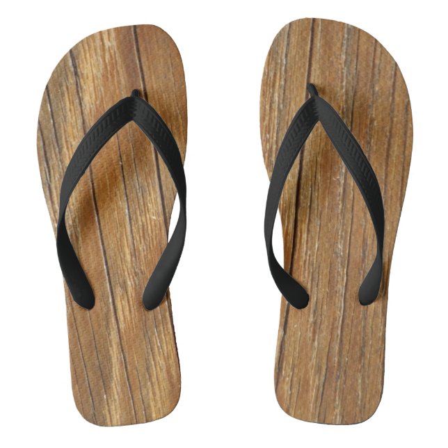 Wood Grain Flip Flops (Footbed)