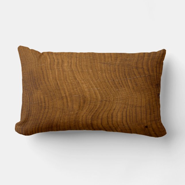 wood grain from oak tree lumbar cushion (Front)