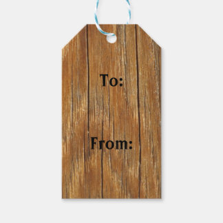 Wood Grain Gift Tags