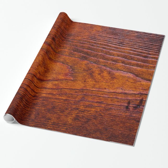 Wood Grain Gift Wrap (Unrolled)