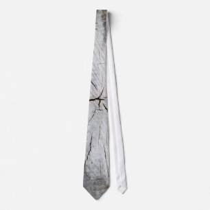 Wood Grain Grey Pine Tree Stump Photo Art 1 Tie
