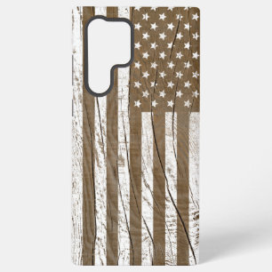Wood Grain Grunge American Flag Samsung Galaxy Case