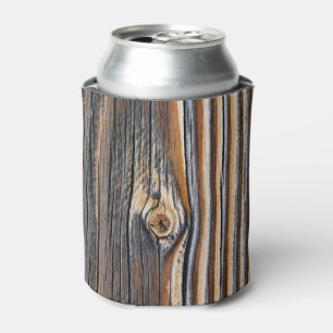 Wood Grain Knot Texture Can Cooler