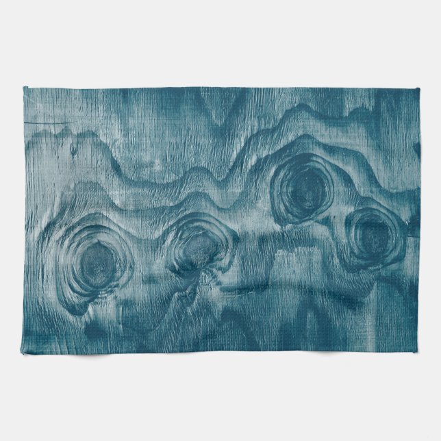Wood Grain Knot Texture Tea Towel (Horizontal)