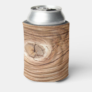 Wood Grain Knothole Can or Bottle Cooler
