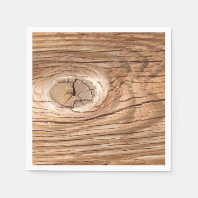 Wood Grain Knothole Napkin (Front)