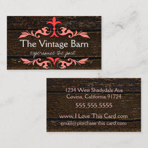 Wood Grain Look Business Card