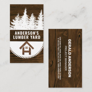 Wood Grain   Lumber   Building Material Business Card