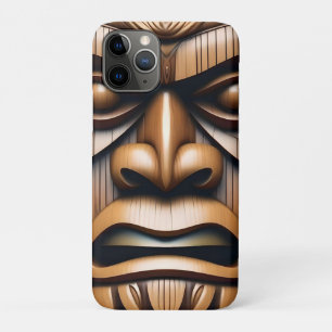Wood Grain New Zealand Tiki,  iPhone 11 Pro Case