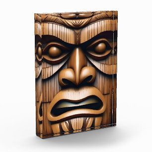 Wood Grain New Zealand Tiki, Photo Block