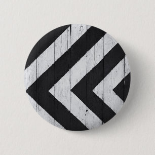 Wood Grain Painted Black and White 6 Cm Round Badge