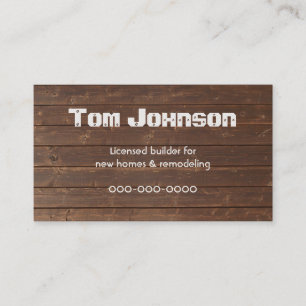 Wood Grain Pattern Business Card