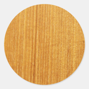 Wood Grain Pattern Classic Round Sticker