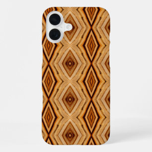 Wood Grain Pattern iPhone 16 Plus Case